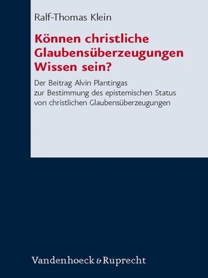 cover image of Können christliche Glaubensüberzeugungen Wissen sein?